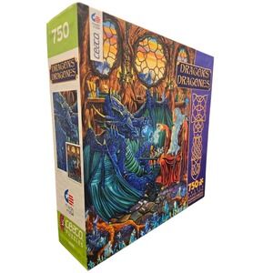 CEACO 750 Piece Dragons Wizard Puzzle Old Friends at‎ Play Jigsaw Fantasy Art